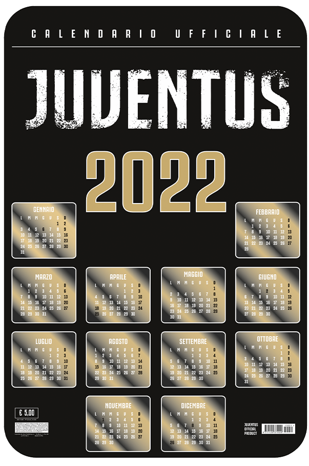 Juventus Calendar 2022 Juventus 3D 2021 | Euro Publishing S.r.l.