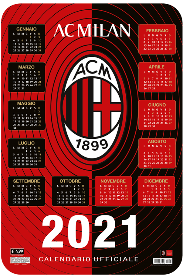 Milan 3d 2021 Euro Publishing S R L calendario ufficiale ac milan 2021