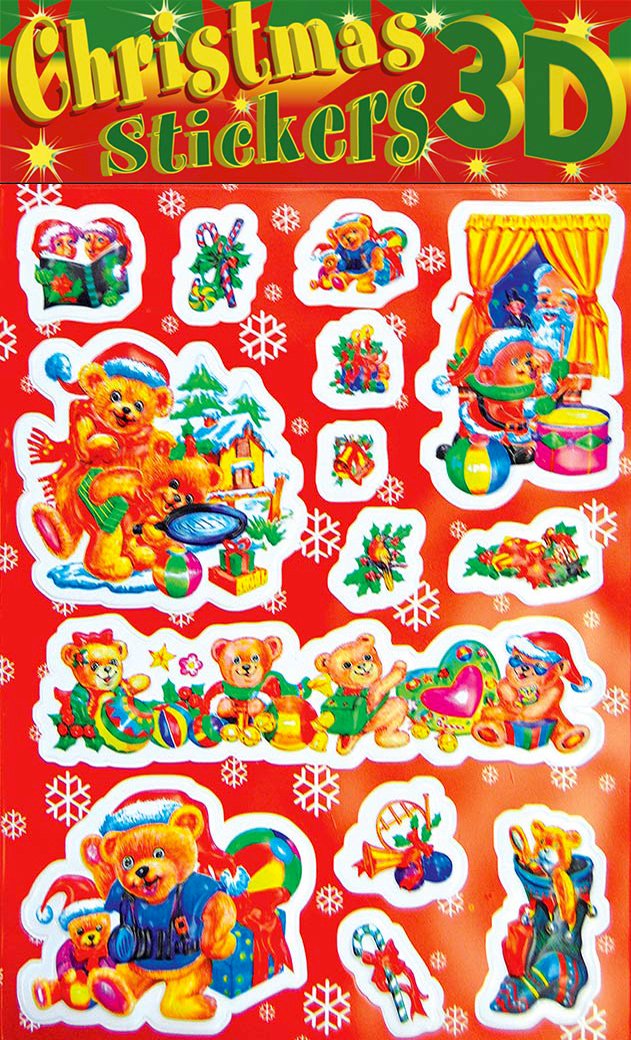 3D　CHRISTMAS　POP　STICKERS　–　Publishing　UP　Euro