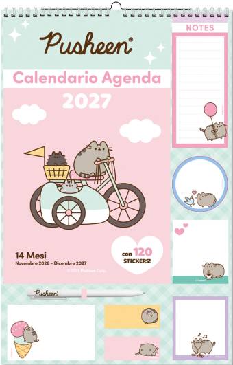Calendario Agenda Pusheen 2027 - 14 mesi